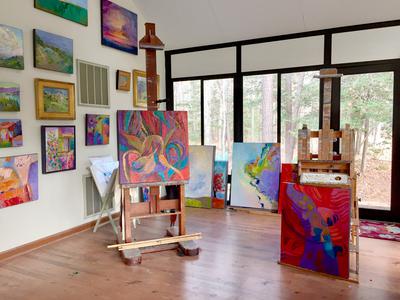 Studio and gallery of landscape paintings