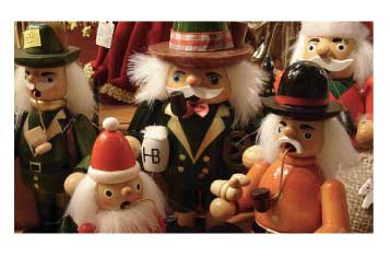 German smoker dolls at a Christmas marke