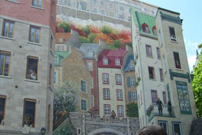 Trompe l'Oeil in Old Quebec renovated warehouse