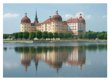 castle on the elbe river in germany